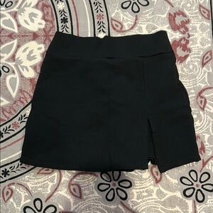 Girls Black skort with Side Slit